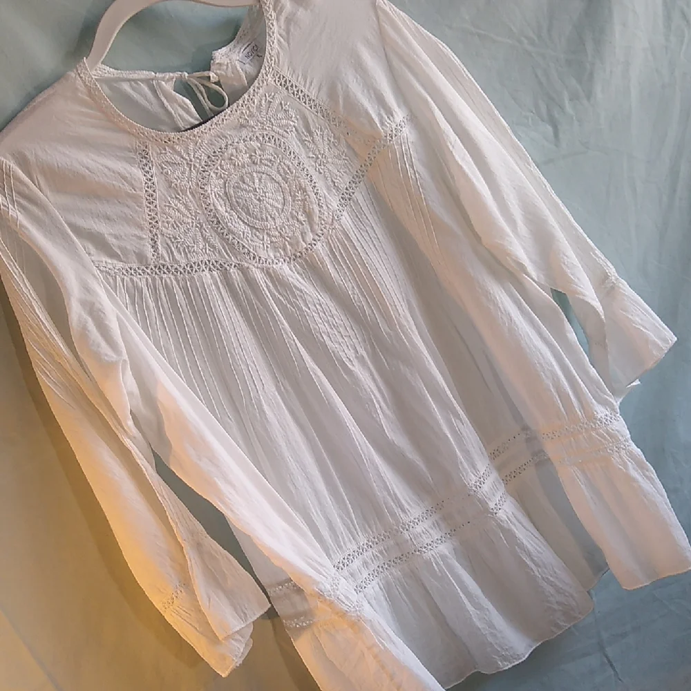 Novica XL delicate India cotton tunic blouse - Picture 15 of 16